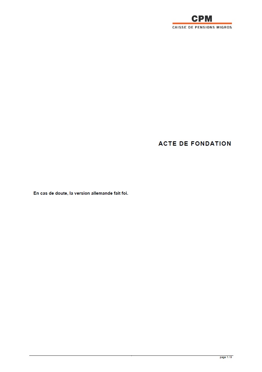 Acte de fondation